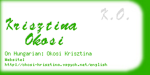 krisztina okosi business card